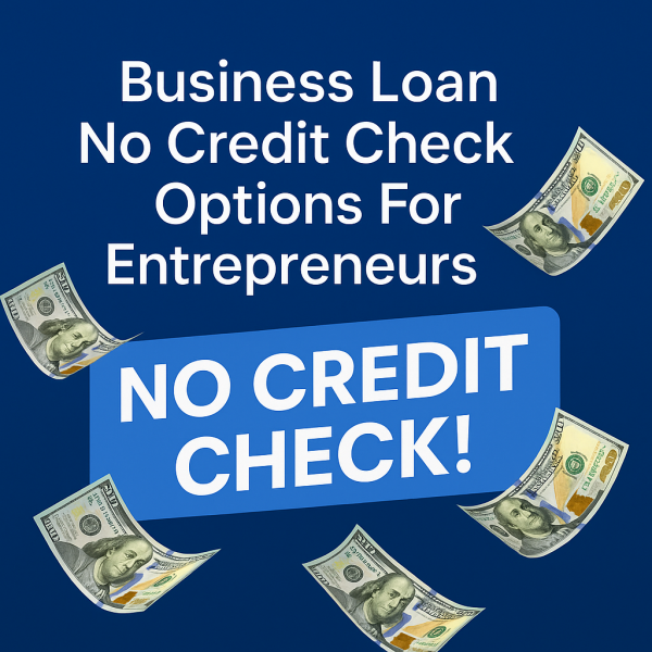business loan no credit check options for entrepreneurs - make in horizontal graphic use usd if possible the text No Credit Check! 2